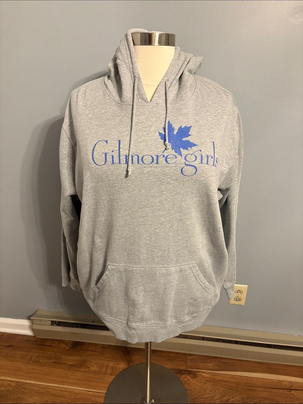 Delta Light Gray Hoodie with Blue Gilmore Girls Logo